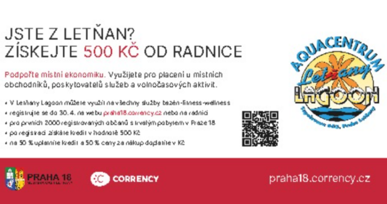Zapojte se do projektu Corrency a získejte 500,- Kč od MČ Praha 18