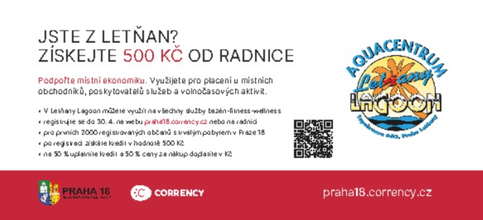 Zapojte se do projektu Corrency a získejte 500,- Kč od MČ Praha 18
